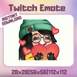 Twitch Killjoy Love Emote | Cute Valorant Chibi | Discord Emote  | Streamer Graphic | Valorant Kj Emote Set