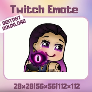 Emotka Twitch Reyna - Słodka Chibi z Valorant | Emotka Discord | Grafika Streamera