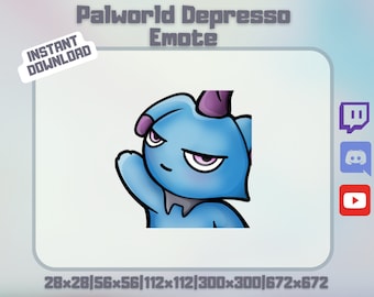 Depresso Palworld Twitch Emote - Süßer Palworld Chibi | Discord Emotes | Streamer Grafik YouTube