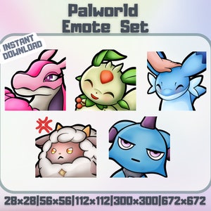Palworld Twitch Emote Bundle - Depresso, Lamball, Chillet, Lifmunk, Lovander | Cute Palworld Chibi Set | Discord  | Streamer Graphic YouTube