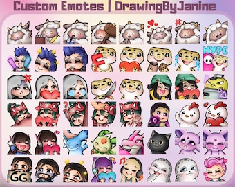 Puede incluir: Una colección de 36 emoticonos personalizados de Twitch con varios personajes y expresiones. Los emoticonos incluyen una oveja, un gecko, una gallina, una chica con gafas, una chica con pelo rojo, una chica con pelo azul, una chica con pelo morado, una chica con pelo rosa, una chica con pelo marrón, una chica con pelo negro, una chica con pelo blanco, una chica con pelo verde, una chica con pelo amarillo, una chica con pelo naranja, una chica con pelo gris, una chica con pelo azul claro, una chica con pelo azul oscuro, una chica con pelo verde claro, una chica con pelo verde oscuro, una chica con pelo morado claro, una chica con pelo morado oscuro, una chica con pelo rosa claro, una chica con pelo rosa oscuro, una chica con pelo marrón claro, una chica con pelo marrón oscuro, una chica con pelo negro claro, una chica con pelo negro oscuro, una chica con pelo blanco claro, una chica con pelo blanco oscuro, una chica con pelo gris claro, una chica con pelo gris oscuro, una chica con pelo amarillo claro, una chica con pelo amarillo oscuro, una chica con pelo naranja claro, una chica con pelo naranja oscuro, una chica con pelo rojo claro, una chica con pelo rojo oscuro.