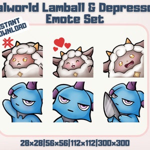 Lamball and Depresso Palworld Twitch Emote Bundle - Cute Palworld Chibi Set | Discord Emotes  | Streamer Graphic YouTube