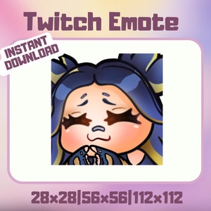 Neon Valorant Twitch Shy Emote | 1 Emote | Cute Valorant Chibi | Discord Valorant Emote Set| Streamer Graphic