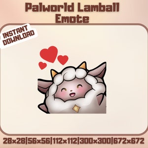 Lamball Love Palworld Twitch Emote - Cute Palworld Chibi | Discord Emotes  | Streamer Graphic YouTube