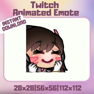 Twitch D.Va Animated Cuddle Emote - Cute Overwatch 2 Chibi | Cozy Discord Emote  | Streamer Graphic | DVa