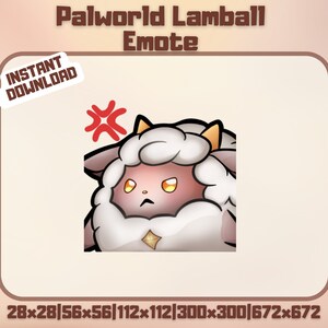 Lamball Angry Palworld Twitch Emote - Cute Palworld Chibi | Discord Emotes  | Streamer Graphic YouTube