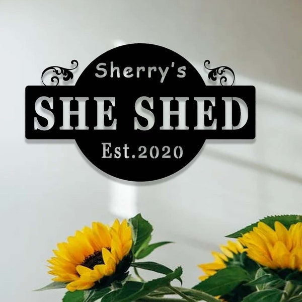 Custom She Shed Sign,Personal Space Signs,She Shed Decor,Personalized Gifts for Mom,Girl's Room Decor,Mother's Day Gift,Craft Room Decor