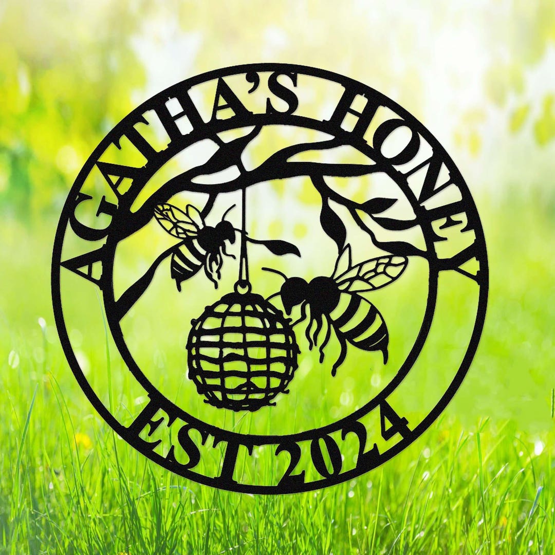 Personalized Bee Name Sign