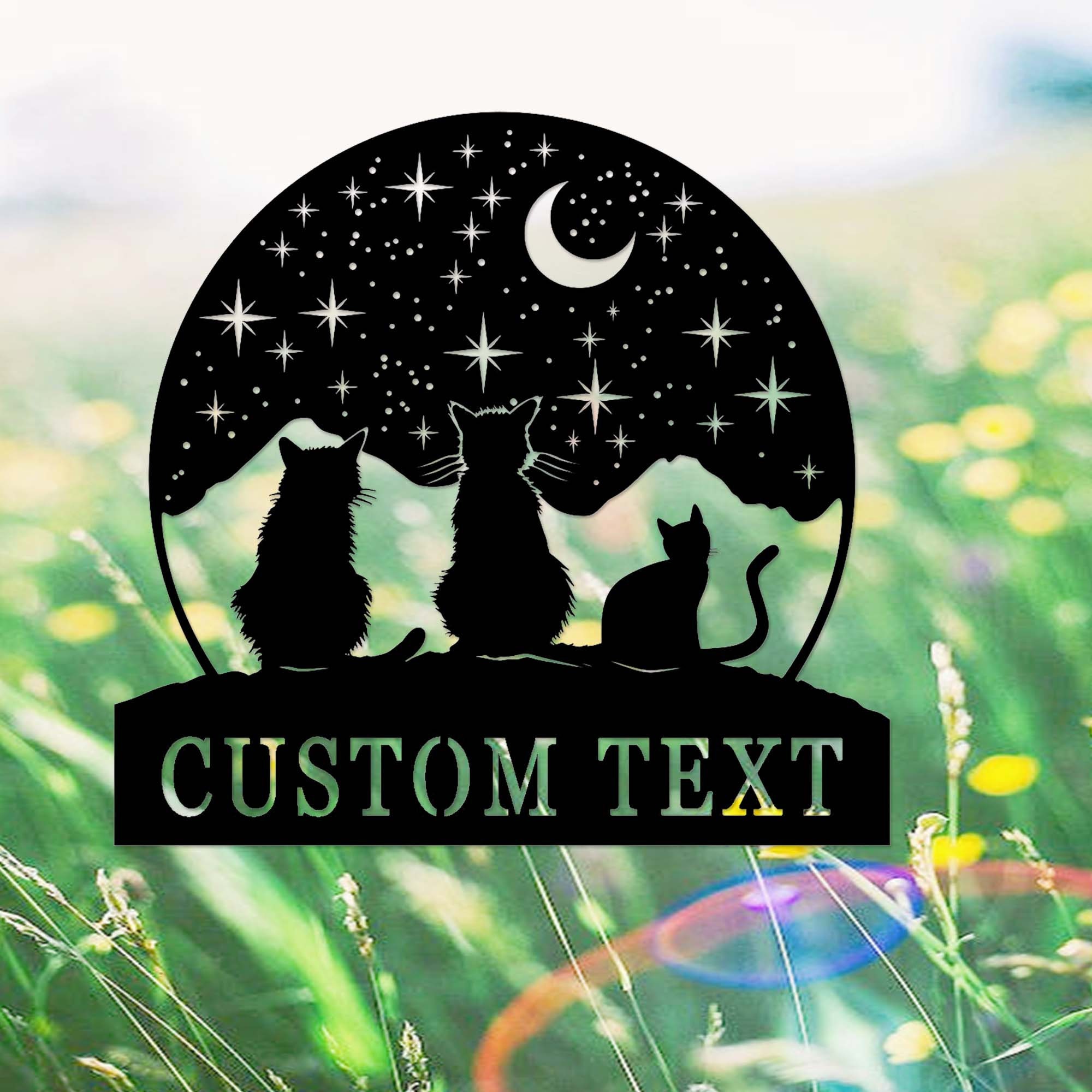 Custom Cat Metal Sign,cat Wall Art,personalized Cat Name Sign,kitten ...