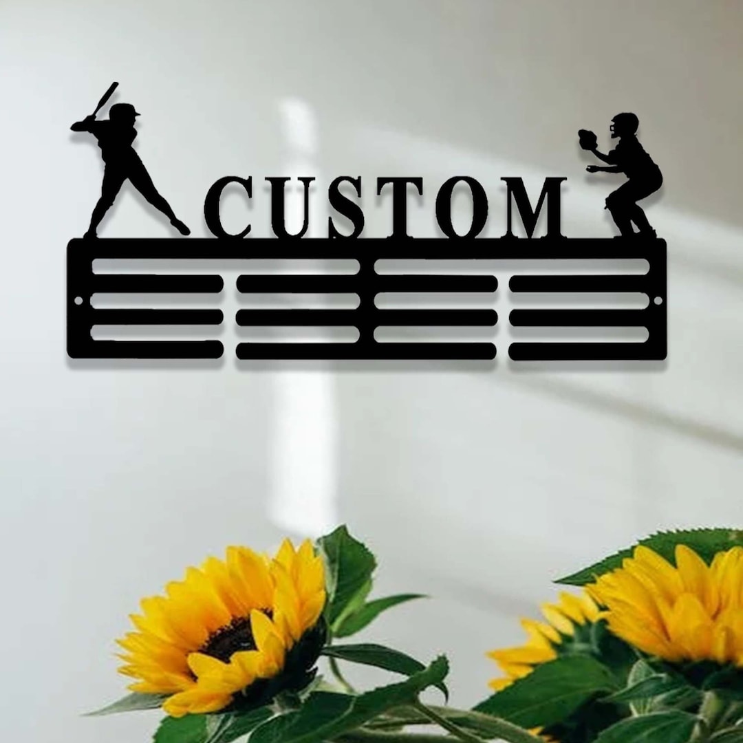 Personalized Softball Medal Holder,custom Softball Medal Hanger,12