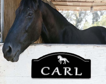 Custom Horse Stall Name Plate,Horse Ranch Farm Sign,Personalized Horse Name Plaque,Horse Stall Door Hanger Sign,Barn Decor,Horse Sign Gift