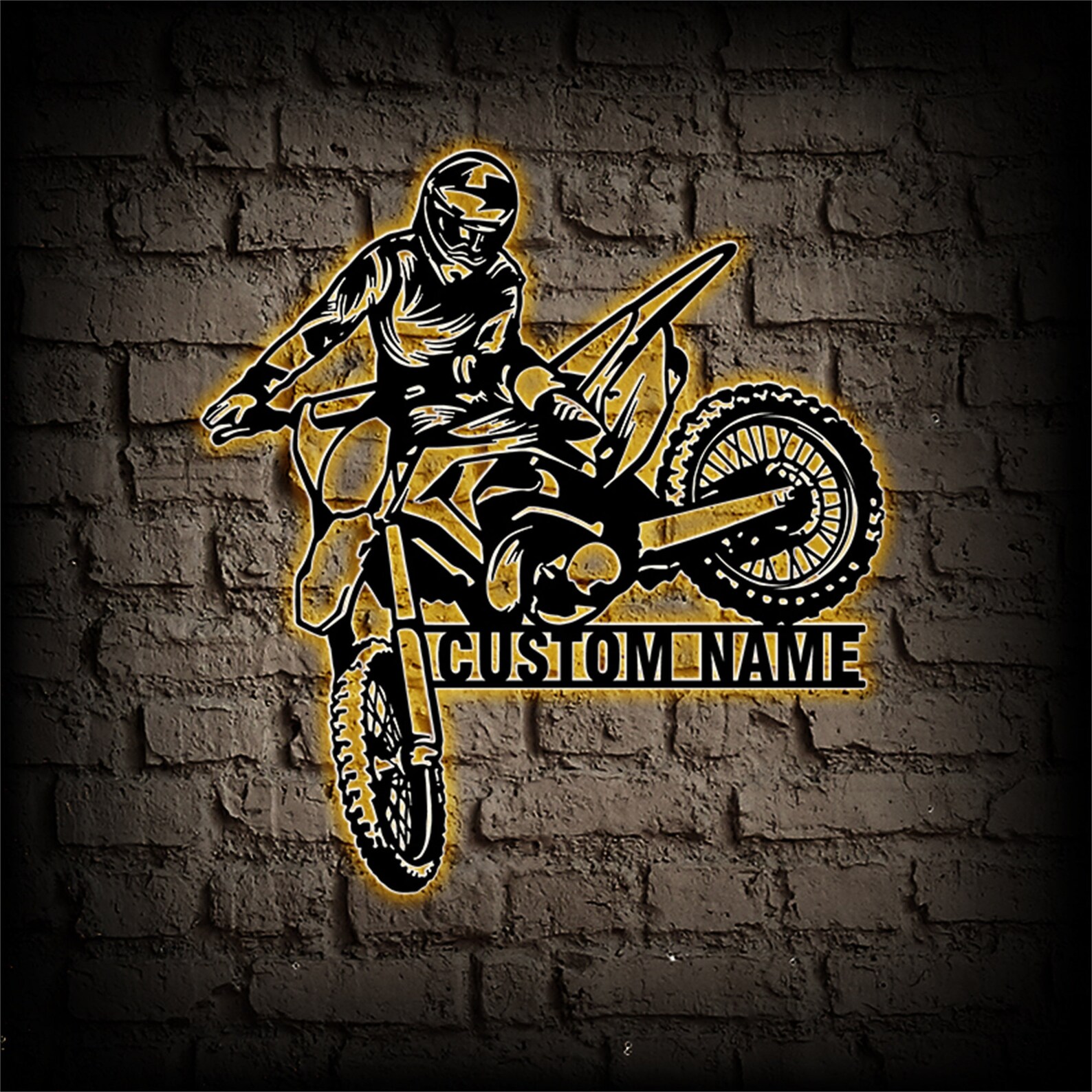 Custom Dirt Bike Metal Signled Dirt Bike Metal Wall Etsy