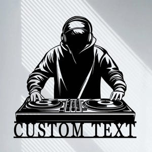 Custom DJ Disc Jockey Metal Sign,Personalized DJ Name Sign,Deejay Music Metal Wall Art,Music Club Decor,Dj Club Sign,DJ Room Decor,Dj Gifts