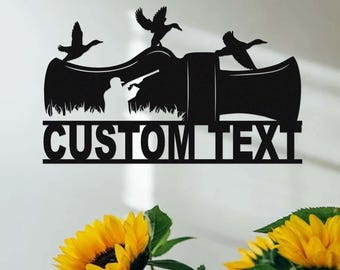 Custom Hunting Sign, Metal Duck Hunting Sign, Personalized Hunter Name Sign,Hunting Wall Decor,Cabin Decor,Hunting Wall Art,Hunting Dad Gift