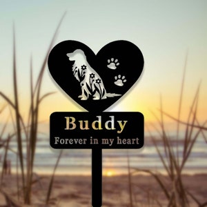 Custom Metal Pet Dog Memorial Stake,Dog Grave Marker,Personalized Dog Loss Gift,Garden Stake for Loss of Pet,Dog Yard Marker,Dog Mom Gift