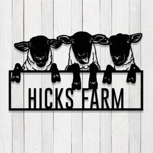 Personalized Sheep Metal Sign,Funny Lamb Sign,Goat Sheep Metal Wall Art,Custom Goat Farm Sign,Metal Goat Farmhouse Decor,Farmer Gift