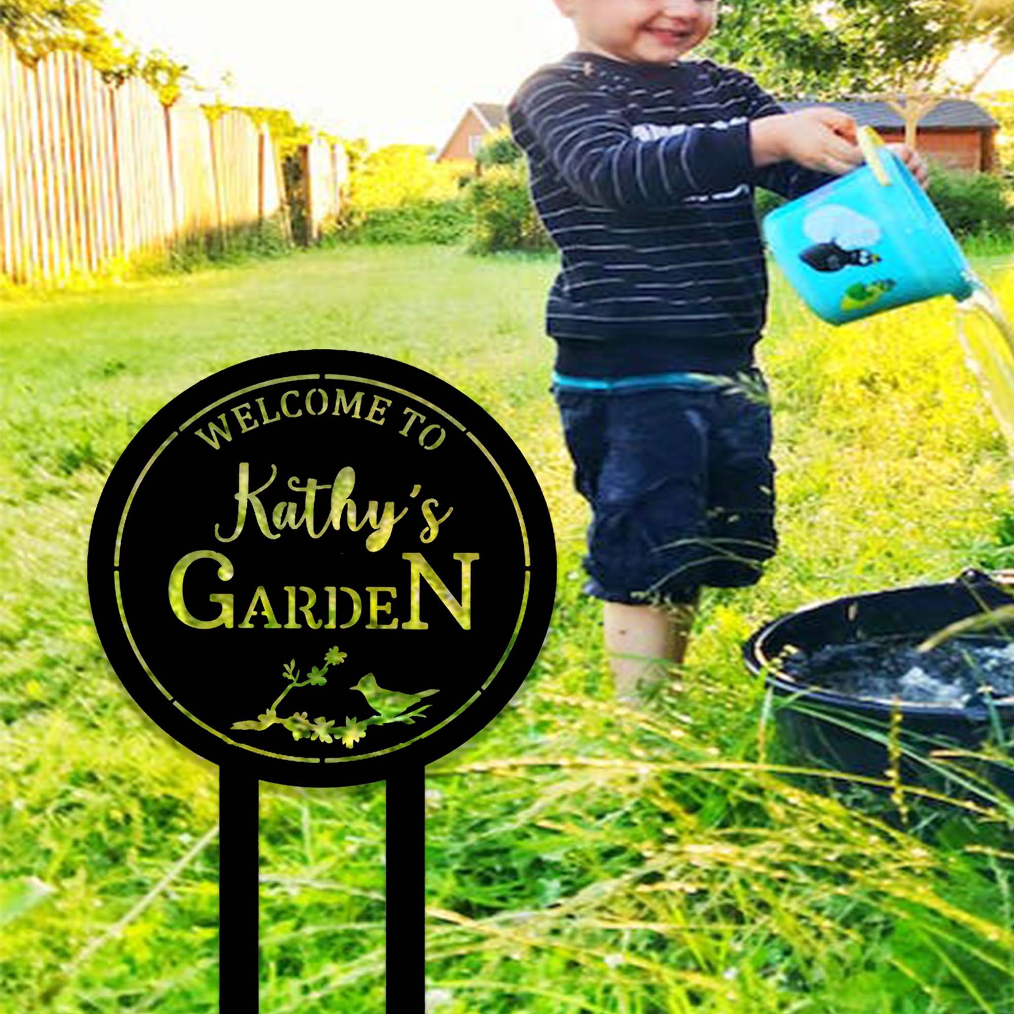 Personalisiertes Gartenschild Aus Metall – Individuell Beschriftet, Für Garten & Hof