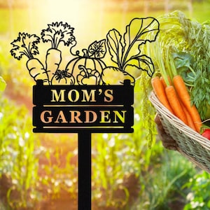 Custom Homegrown Veggies Garden Stake,Metal Vegetables Garden Sign,Personalized Garden Stake,Metal Yard Sign,Yard Decor,Harvest Garden Decor