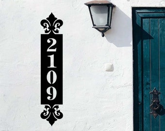 Metalen huisnummerbord, bord aangepaste adresnummers, gepersonaliseerde adresplaquette, huisborden, straatnaambord, bord voordeur, cadeau nieuw huis