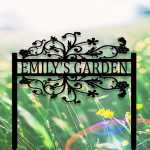 Custom Garden Sign,Metal Garden Stake Sign,Personalized Garden Stake,Metal Yard Sign,Yard Decor,Garden Metal Art,Garden Address Sign Plaque