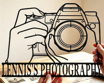 Custom Camera Metal Wall Art,Camera Metal Sign,Camera Wall Decor,Custom Photographer Metal Sign,Photo Studio Decor,Photography Lovers Gift