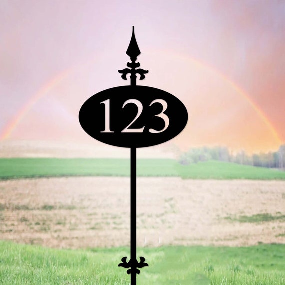Custom Metal House Numbers – Personalized Address Sign, 10–40 Inches, Weather-Resistant Iron, Housewarming Gift