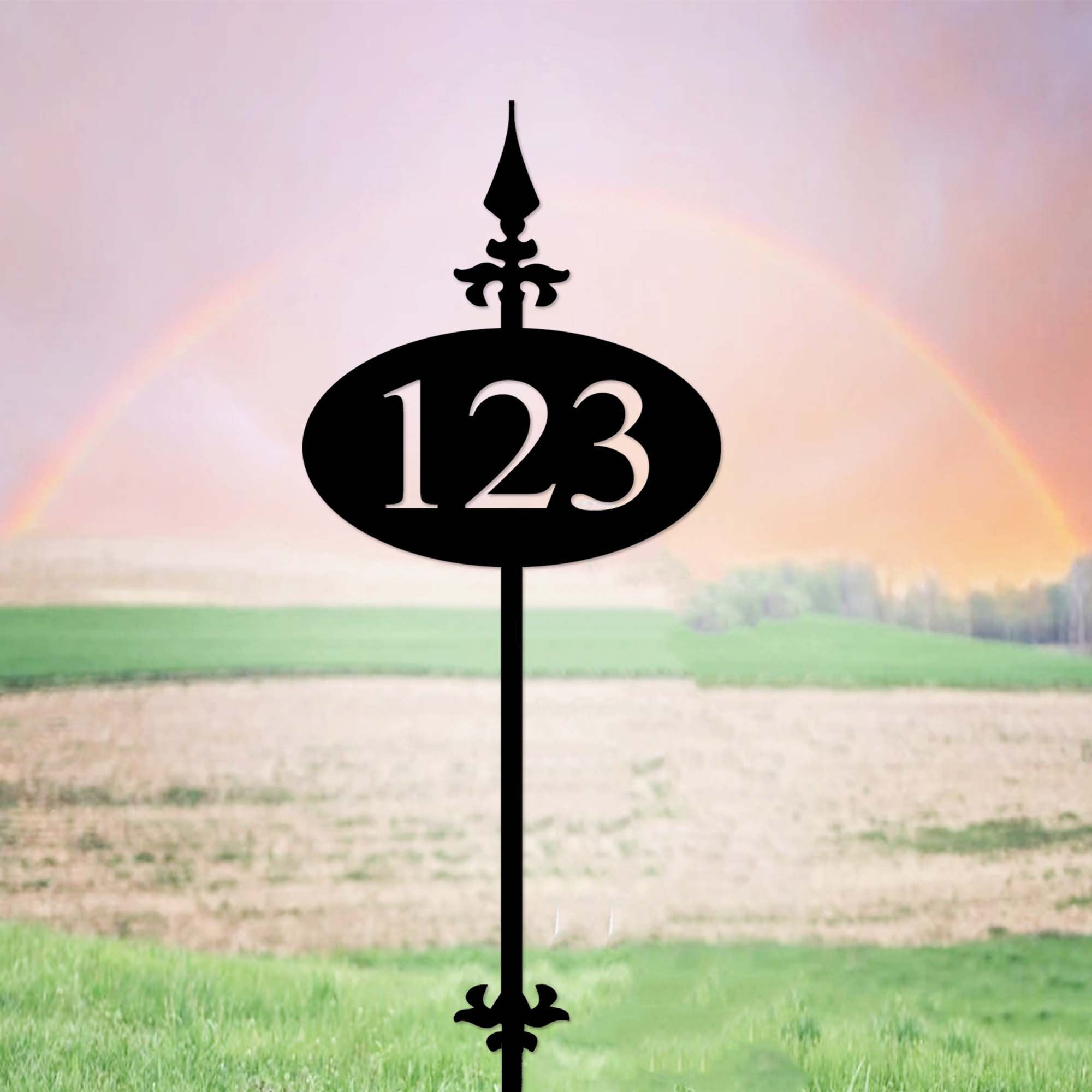 Custom House Number Sign for Yard,metal Address Sign,address Garden ...