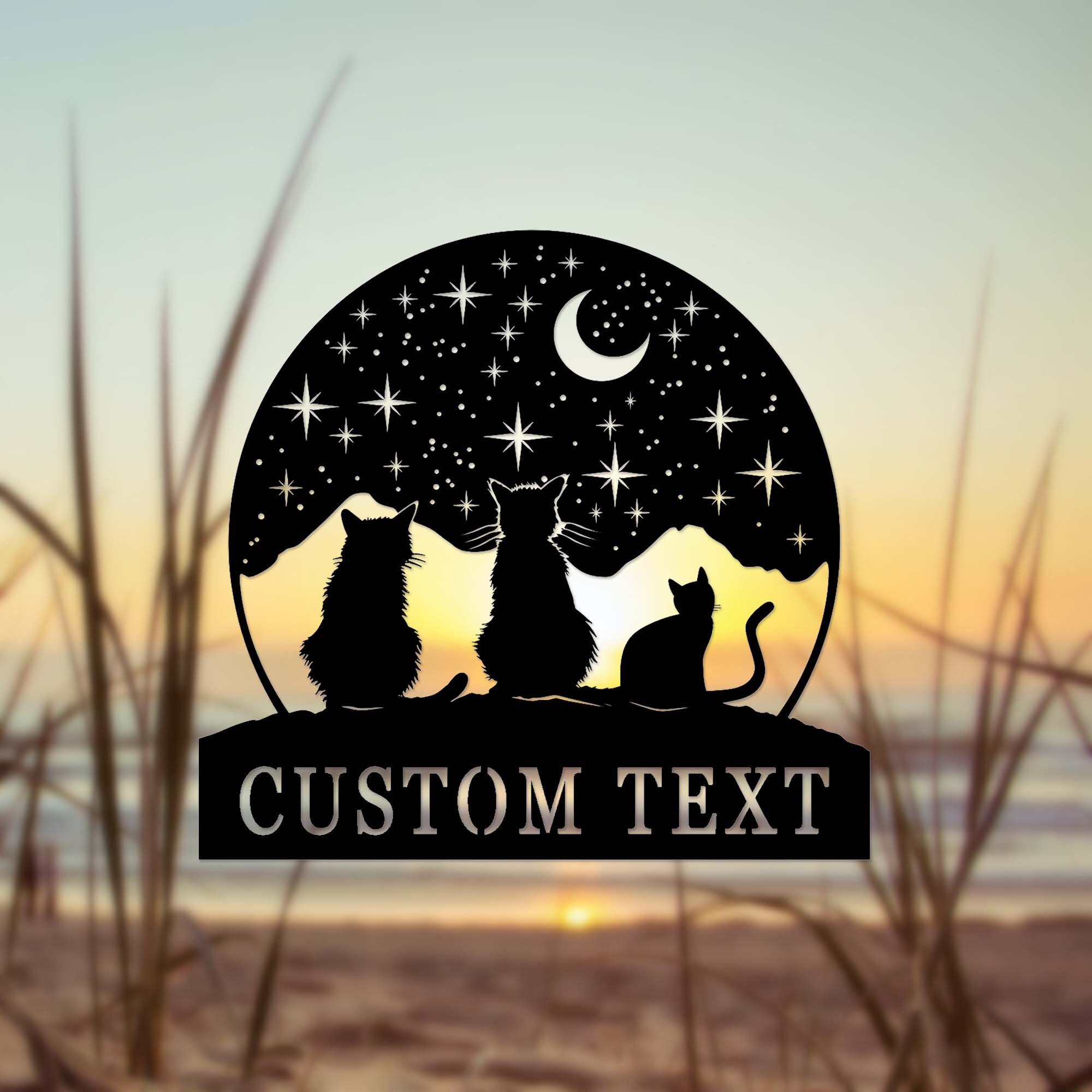 Custom Cat Metal Sign,cat Wall Art,personalized Cat Name Sign,kitten ...