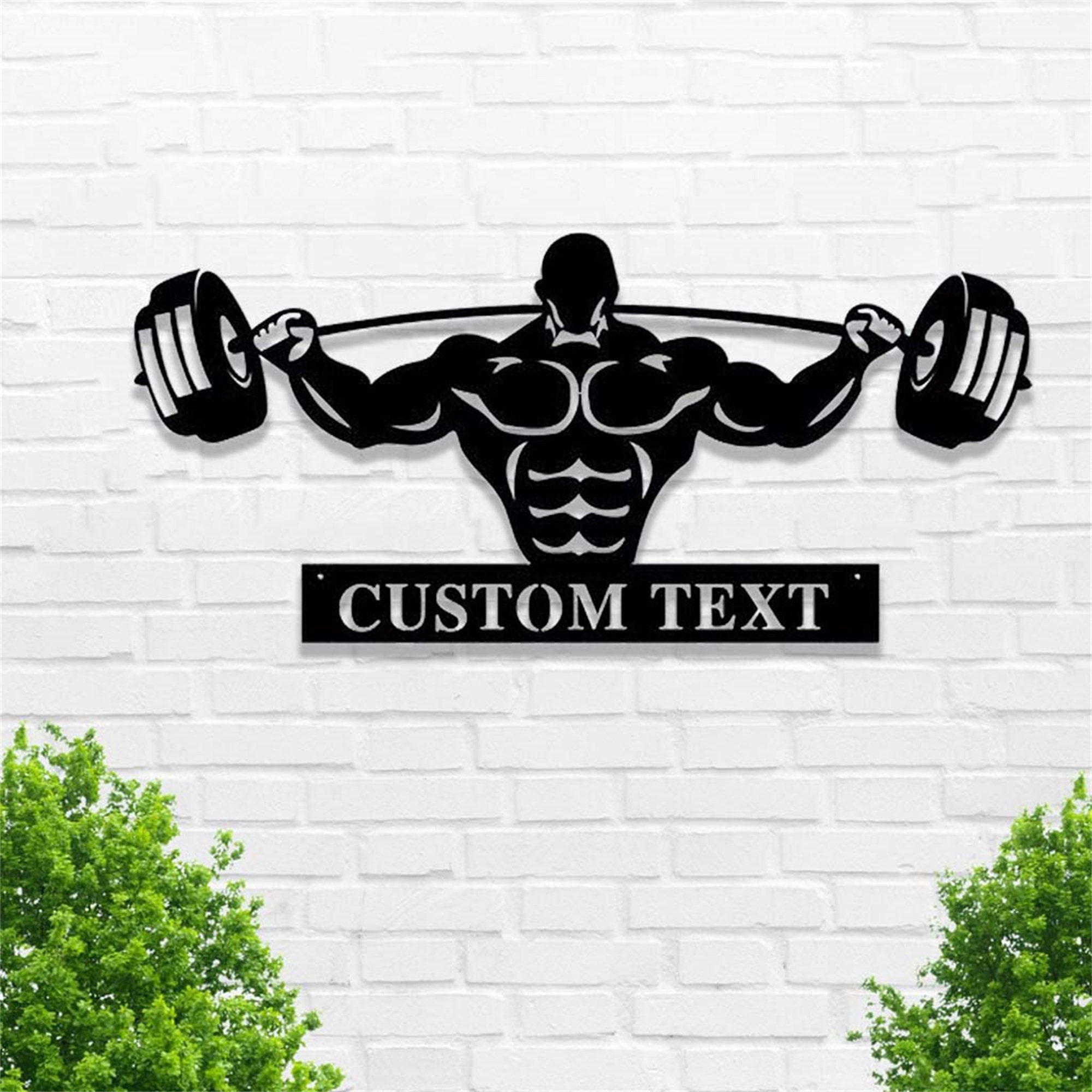 Custom Gym Sign With Lights,powerlifting Sport Metal Wall Art ...