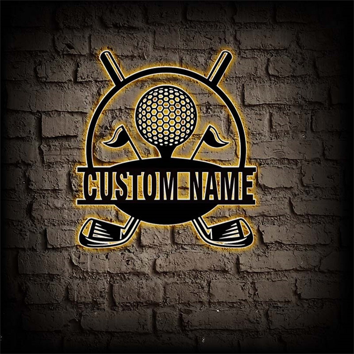 Custom Golf Signled Golfing Metal Wall Art19th Hole Metal Etsy