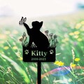 Custom Cat Memorial Stake,Personalized Cat Name Stake,Metal Spring Cat with Butterfly & Flowers Grave Marker,Cat Loss Gift,Cat Garden Decor product logo