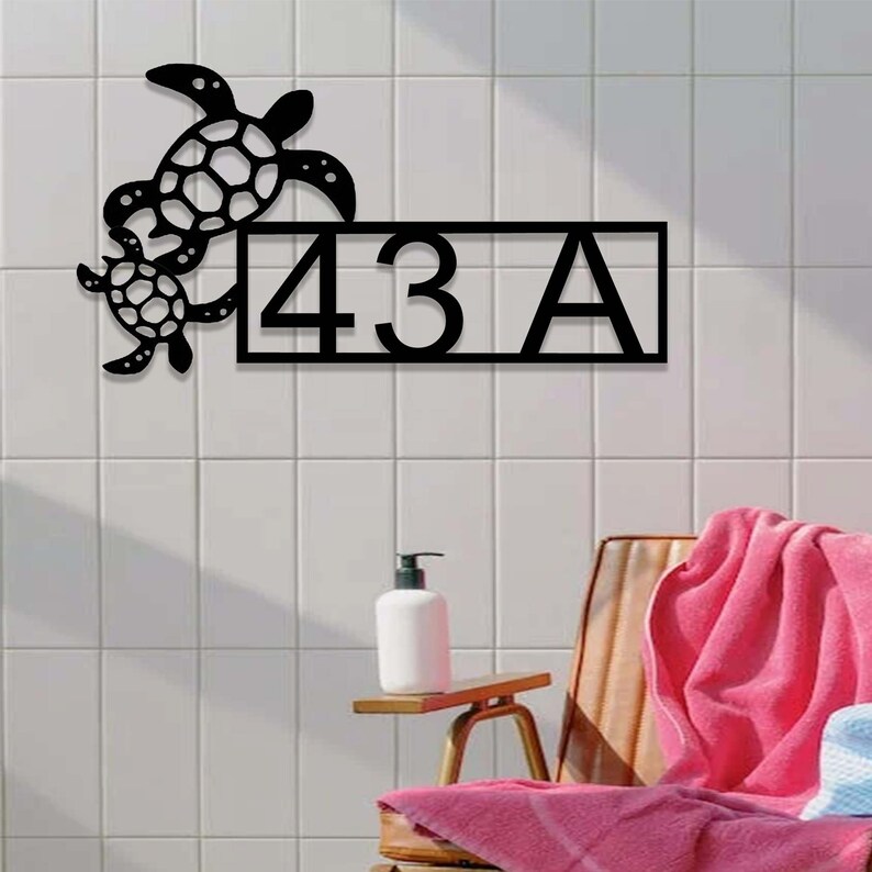 Custom Sea Turtles Address Signsea Turtle Metal Wall Etsy