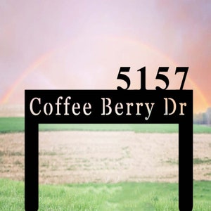 Custom Metal Address Sign for Yard,Address Garden Stake,Address Yard Sign,Personalized Lawn Address Sign,House Number Sign,Front Door Stake