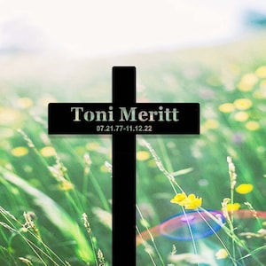 Custom Metal Cross Memorial Stake,grave Marker,personalized Cross Stake ...