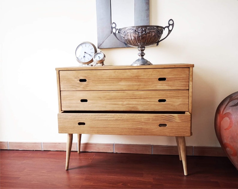 3 Drawer Dresser, Dresser, Chest, Rustic Dresser, Wood Dresser, Solid Wood Bedroom, Wood Dresser Rustic, Ref. 00137, Handmade by DValenti image 4