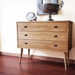 3 Drawer Dresser, Dresser, Chest, Rustic Dresser, Wood Dresser, Solid Wood Bedroom, Wood Dresser Rustic, Ref. 00137, Handmade by DValenti image 10