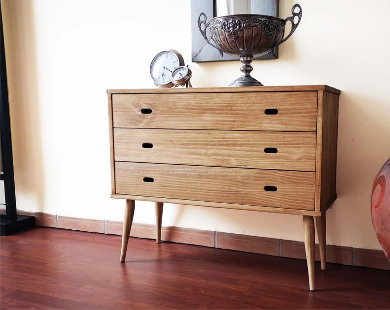 3 Drawer Dresser, Dresser, Chest, Rustic Dresser, Wood Dresser, Solid Wood Bedroom, Wood Dresser Rustic, Ref. 00137, Handmade by DValenti image 10