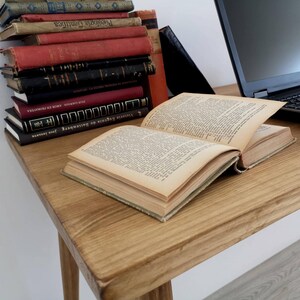Scrivania in Pino Massiccio, Scrittoio Artigianale Rustico, Tavolo da Lavoro Sostenibile | Ref. 0015 immagine 2