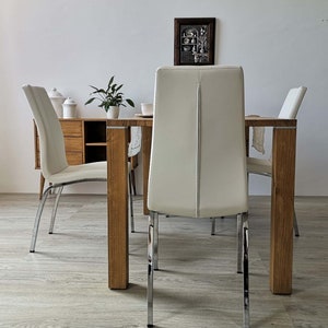 Tavolo in legno massello, per sala da pranzo o cucina / Ref. 00111 /Fatto a mano a Toledo da DValenti Furniture immagine 5