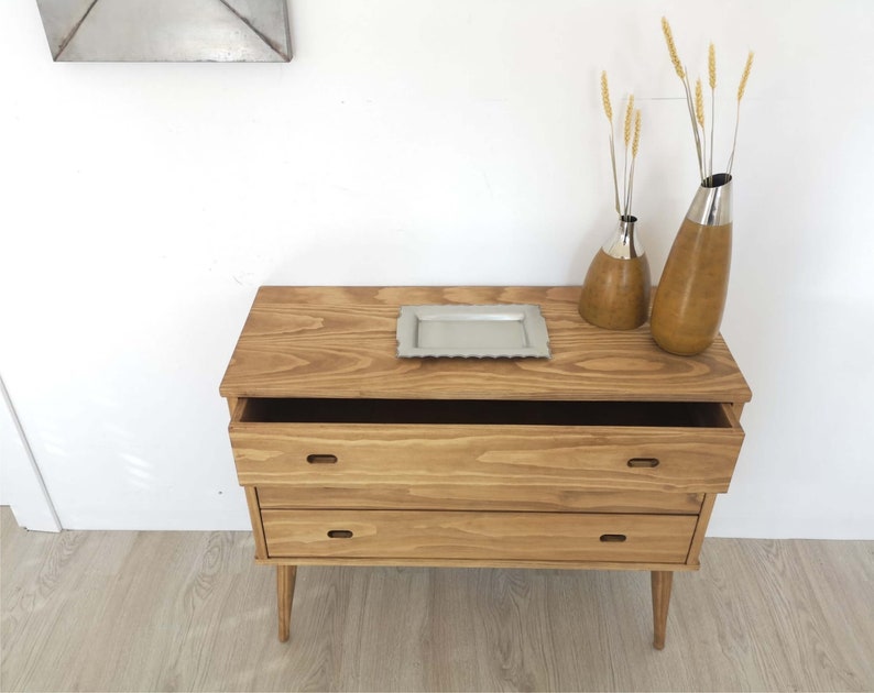 3 Drawer Dresser, Dresser, Chest, Rustic Dresser, Wood Dresser, Solid Wood Bedroom, Wood Dresser Rustic, Ref. 00137, Handmade by DValenti image 3