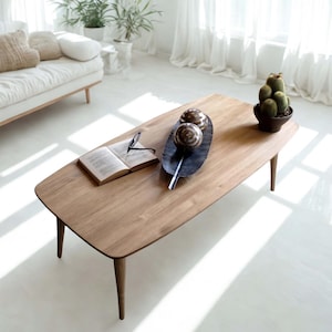 Stolik Kawowy Mid Century Modern, Lite Drewno Sosnowe 110x60cm | Ref. 0079