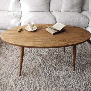 Handmade Oval Pine Wood Coffee Table - Toledo Crafted