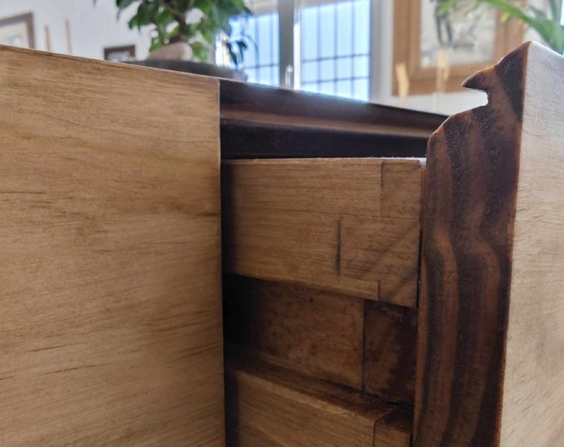 Grande table de bureau avec tiroir et bois massif / Réf. 0043 / Bureau fait main à Tolède par DValenti image 4