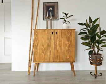 Large capacity chest of drawers in solid pine, with 2 doors and 2 shelves inside. 00327