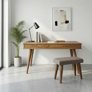 Large capacity desk in solid pine wood / Ref. 0022 / Handmade by Muebles DValenti