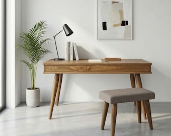 Large capacity desk in solid pine wood / Ref. 0022 / Handmade by Muebles DValenti
