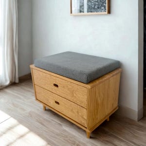 Handmade Rustic Pine Wood Bench: Hallway Shoe Storage | Ref. 00103