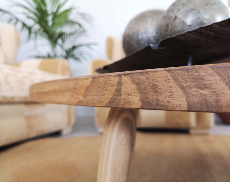 Round coffee table / Rustic coffee table / side table / rustic round table / Wooden Coffee Table / Ref. 0075 / Handmade by DValenti zdjęcie 4