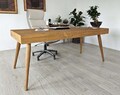 Handmade Pine Office Table with Drawer: Solid Wood Desk | Ref. 0043