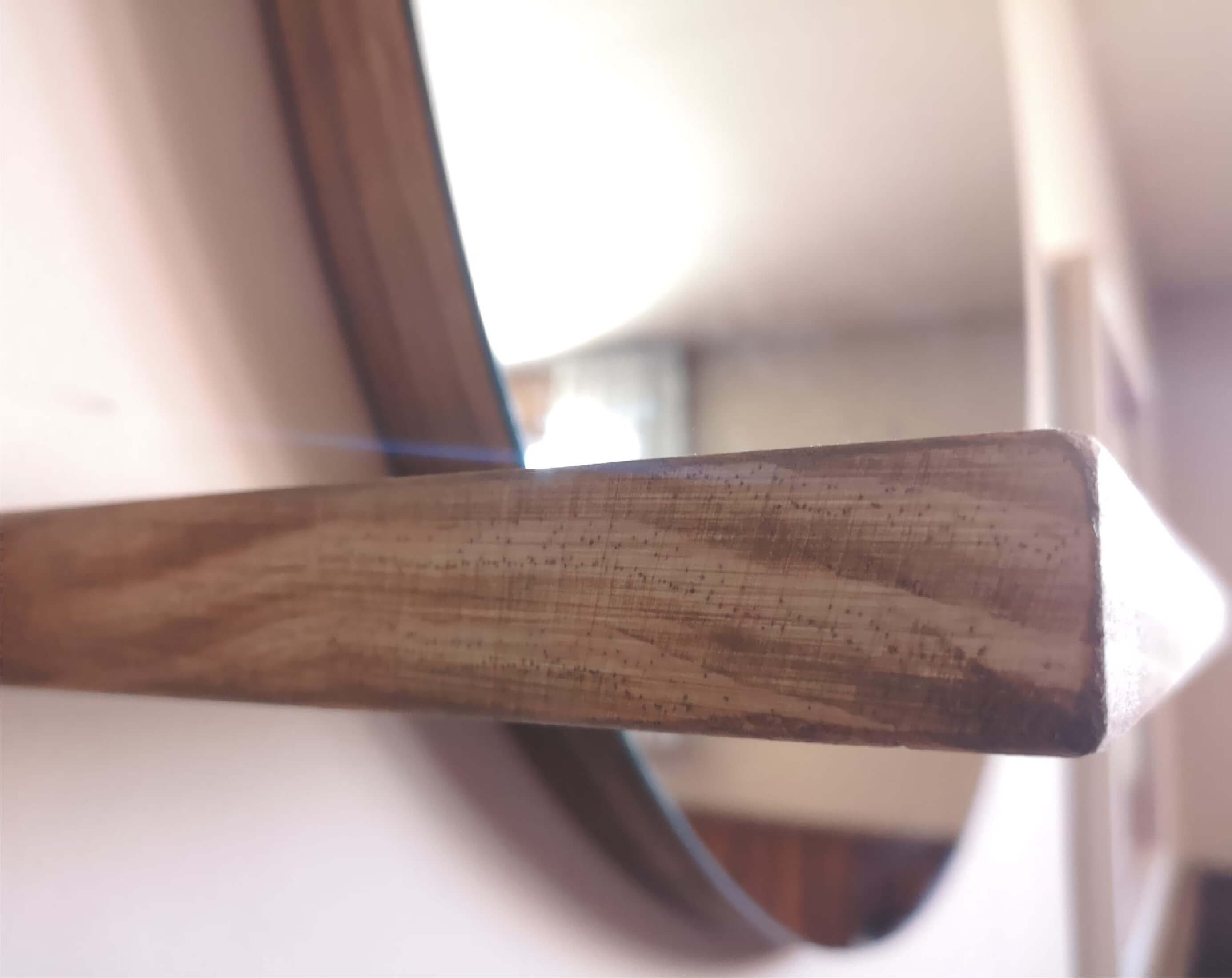 Espejo redondo de pared Ø65 en madera de mango Michele - Klast – Bechester